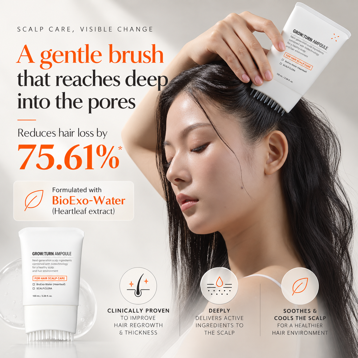 Korean Hair Growth Serum with Brush