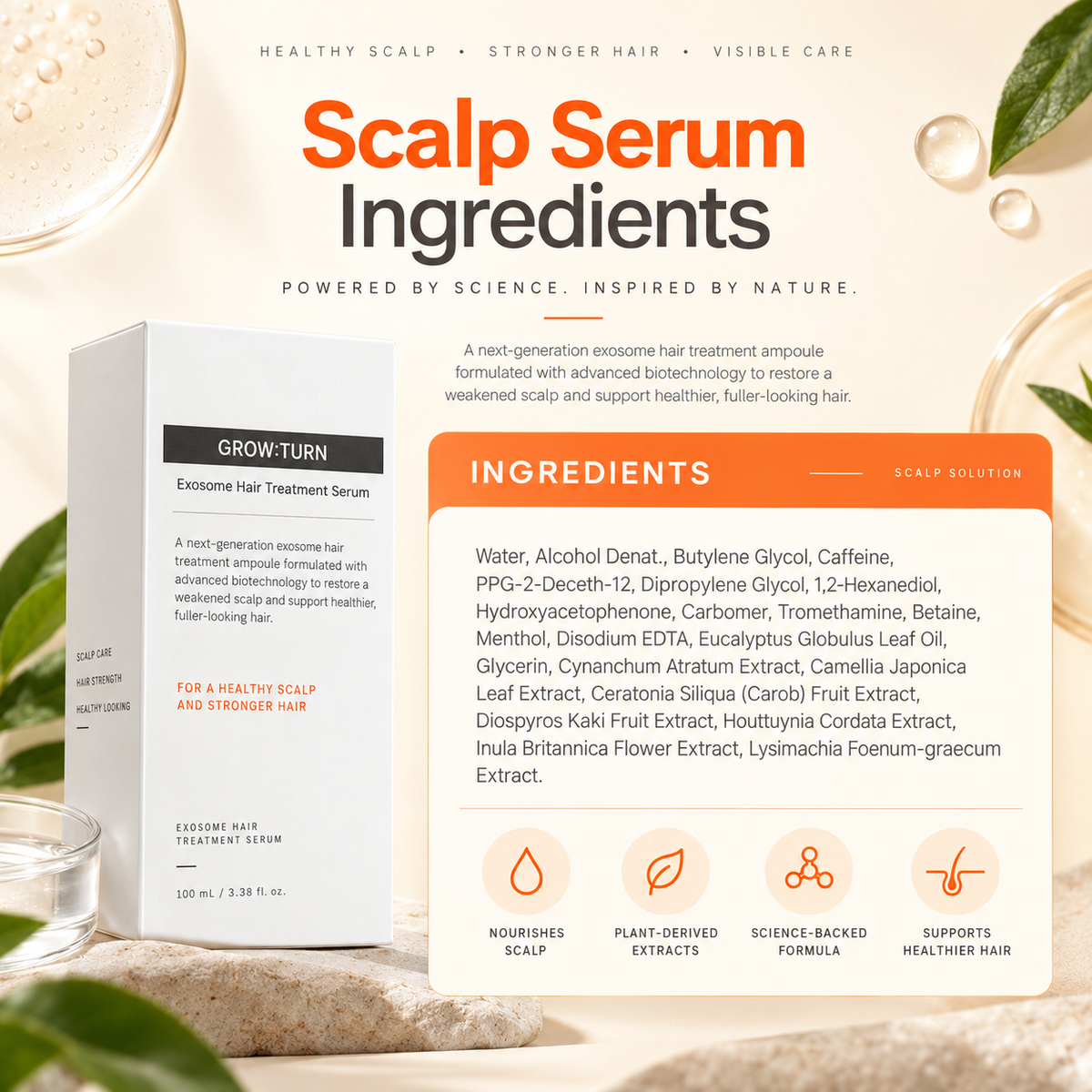 Korean Hair Growth Serum with Brush